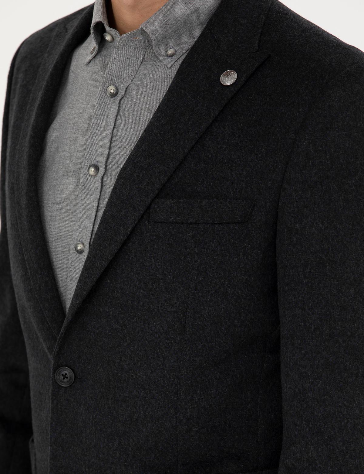 Antrasit Ekstra Slim Fit Ceket - 50257488041