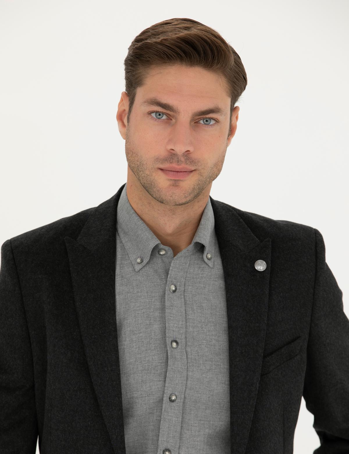 Antrasit Ekstra Slim Fit Ceket - 50257488041