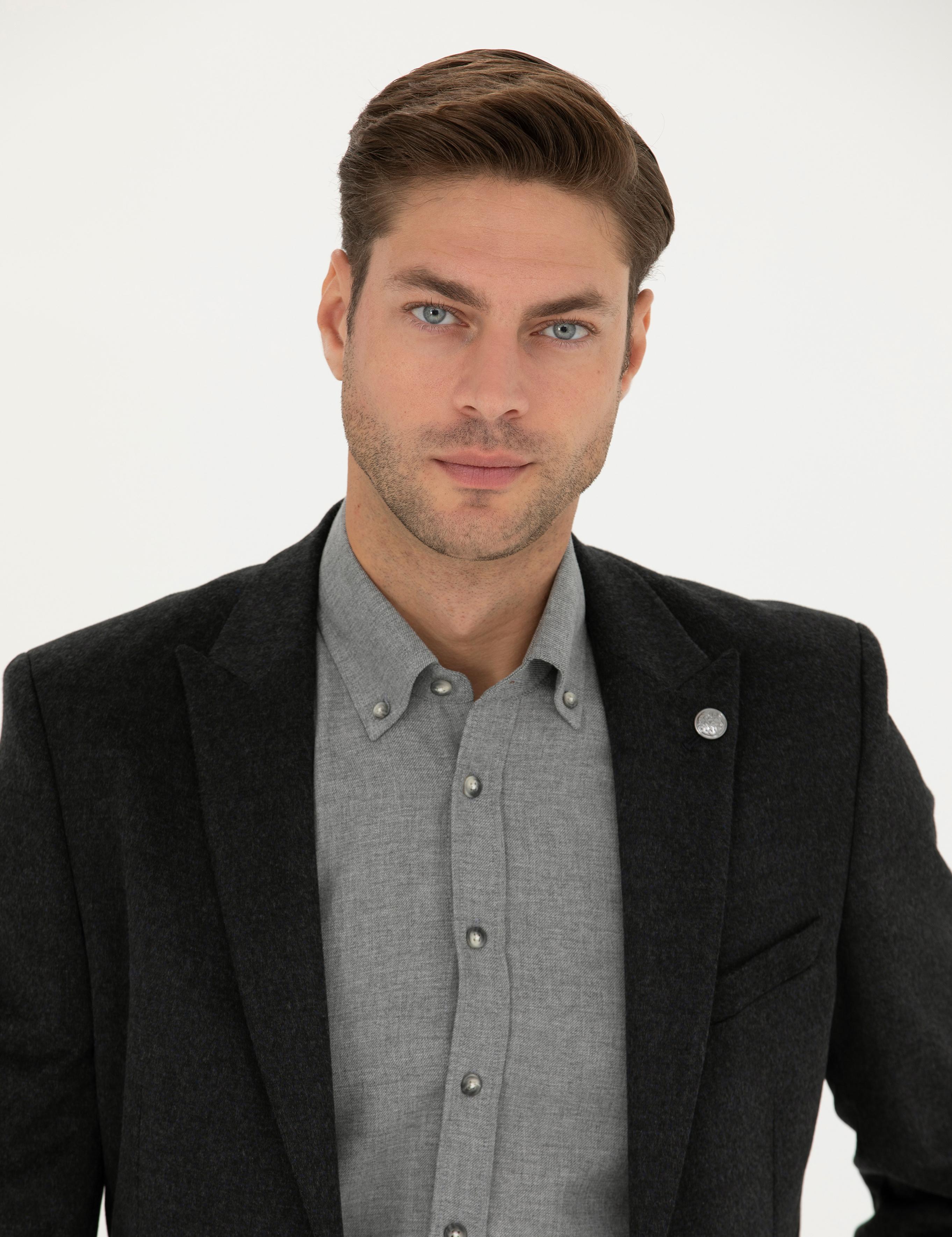 Antrasit Ekstra Slim Fit Ceket