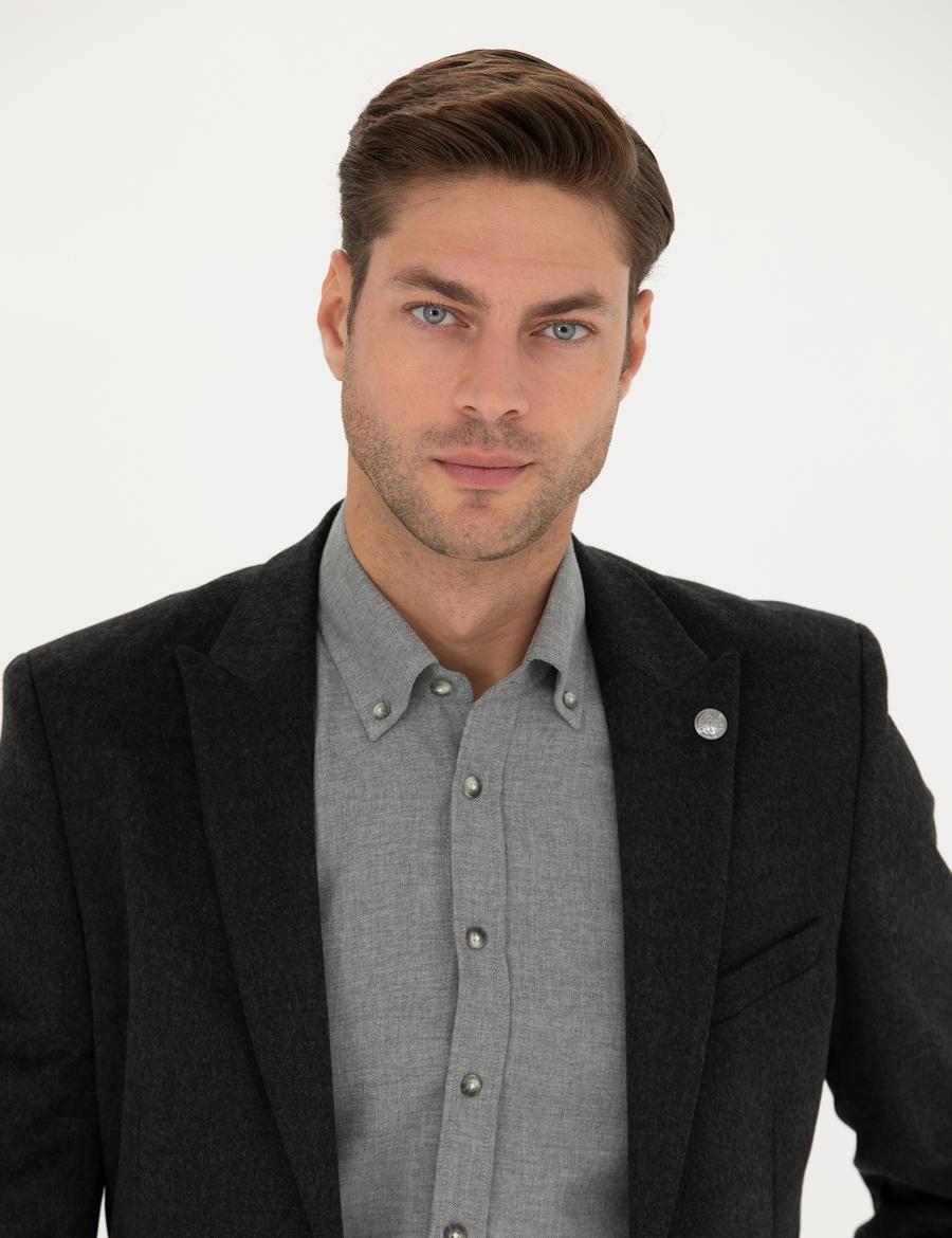 Antrasit Ekstra Slim Fit Ceket