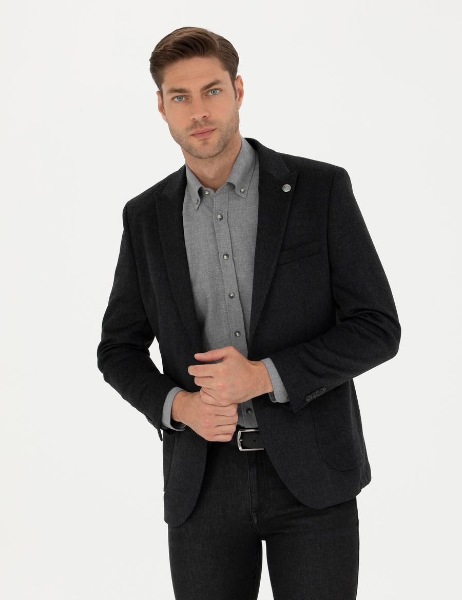 Antrasit Ekstra Slim Fit Ceket