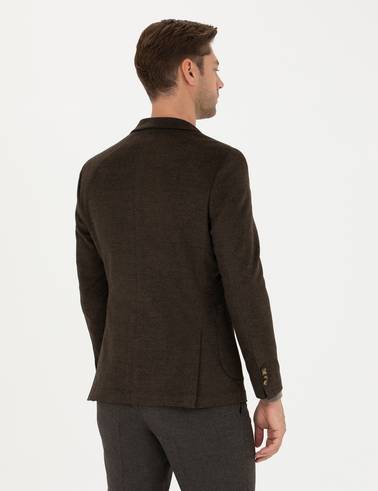 Kahverengi Ekstra Slim Fit Ceket