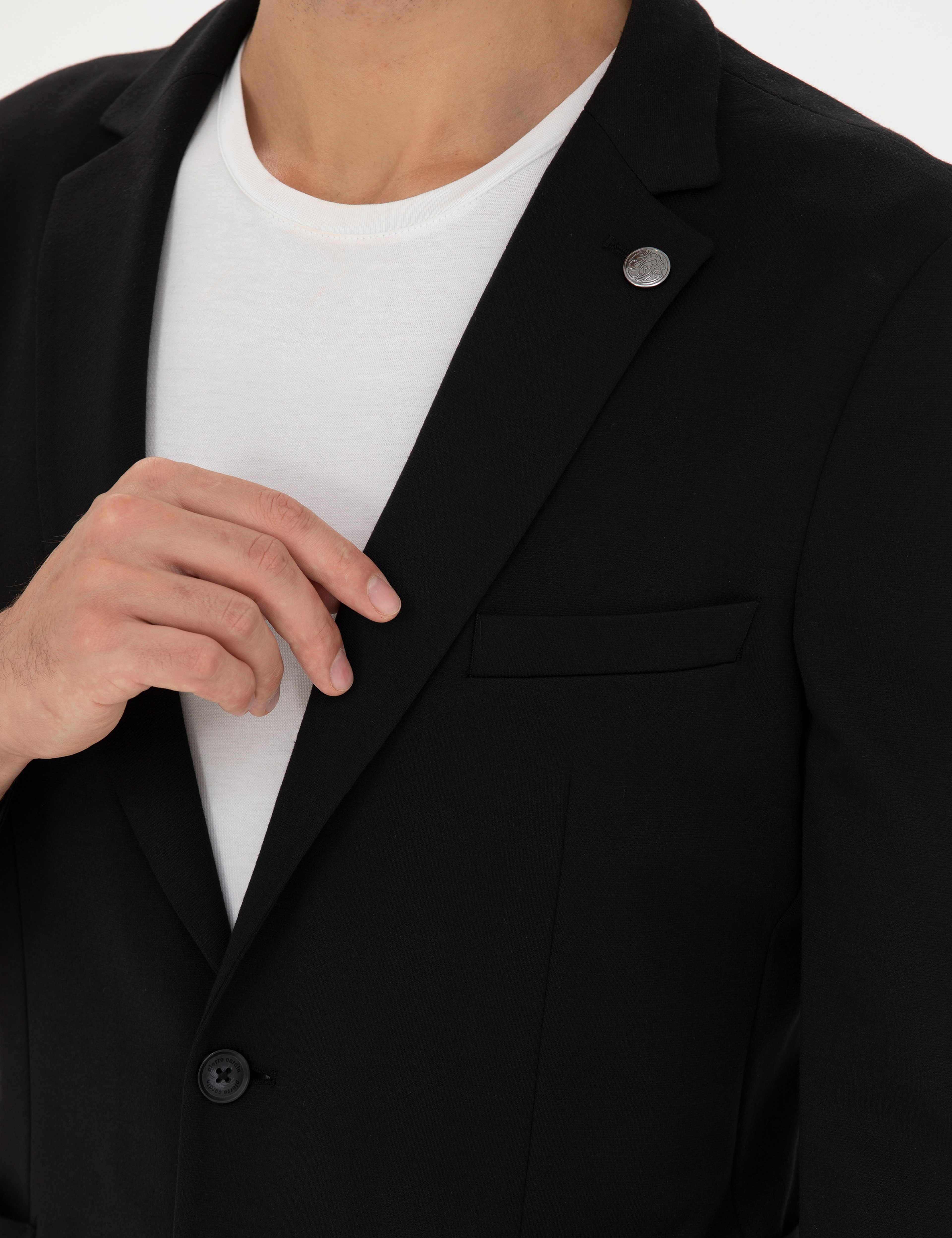 Siyah Ekstra Slim Fit Blazer Ceket - Image 7