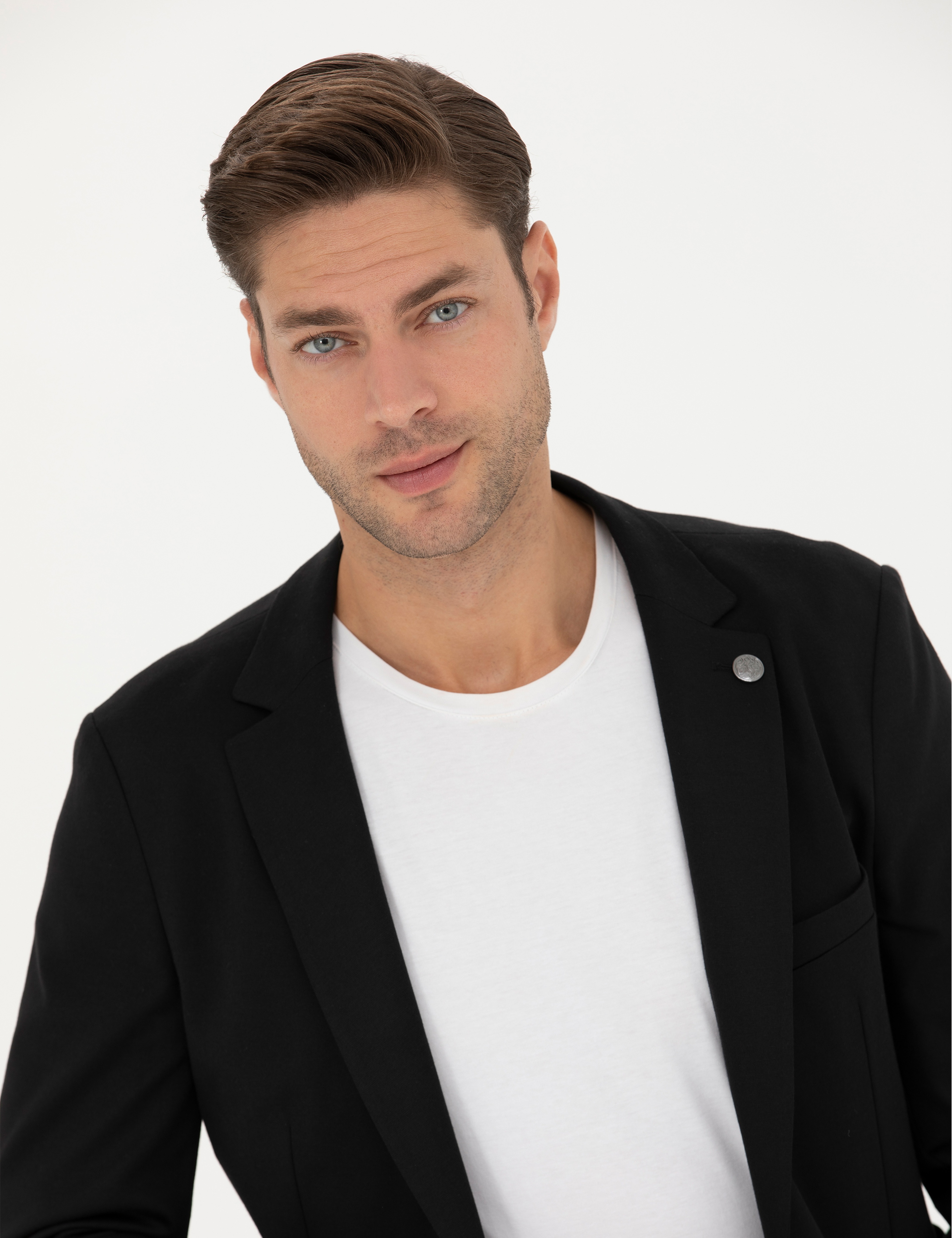 Siyah Ekstra Slim Fit Blazer Ceket - Image 2