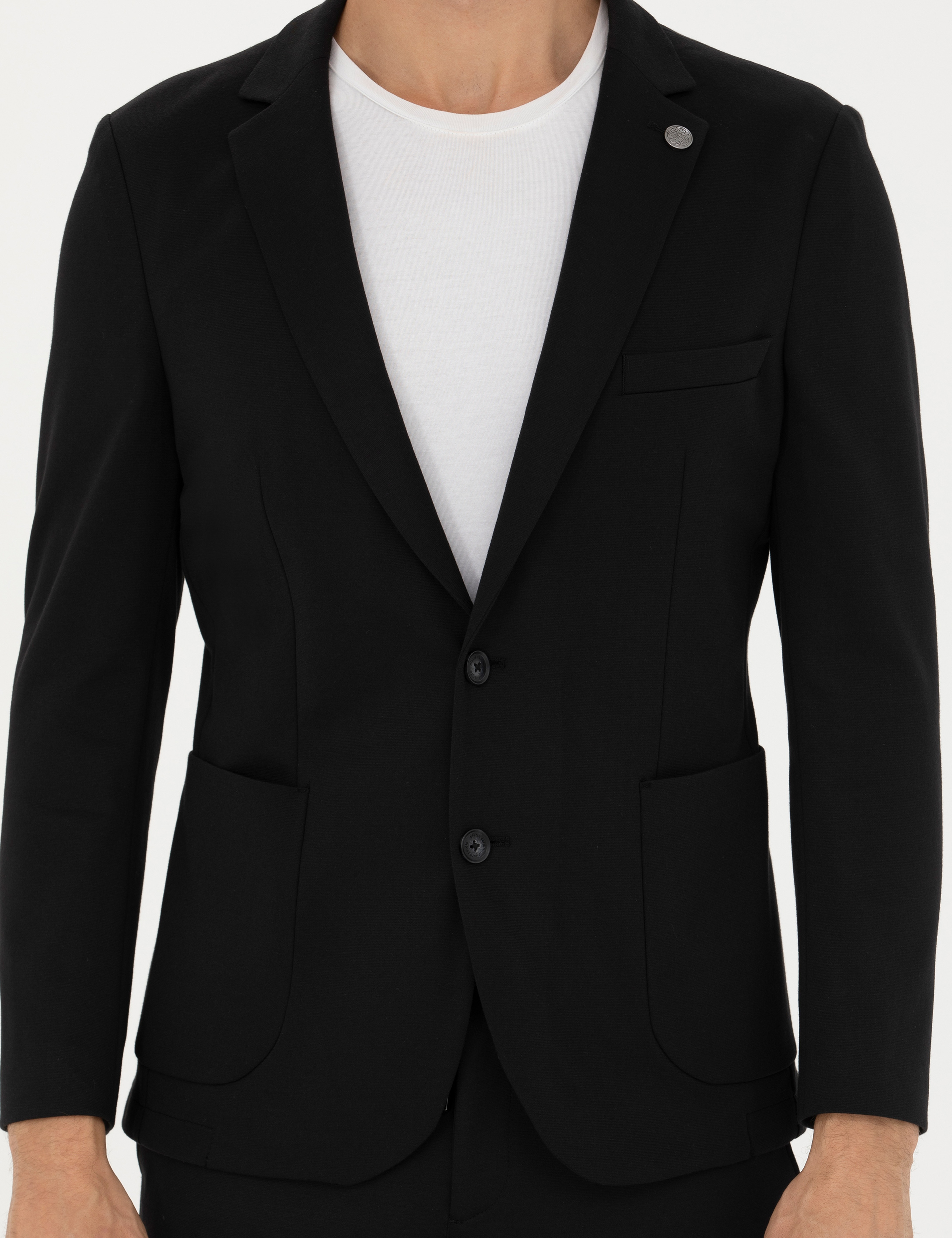 Siyah Ekstra Slim Fit Blazer Ceket - Image 6