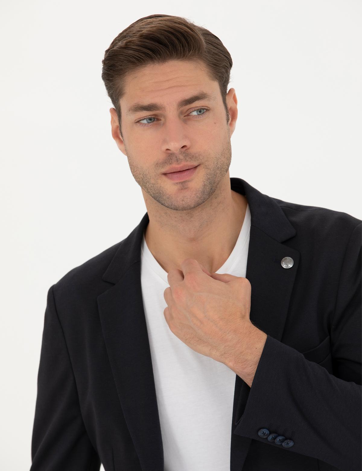 Lacivert Ekstra Slim Fit Blazer Ceket - 50287472041