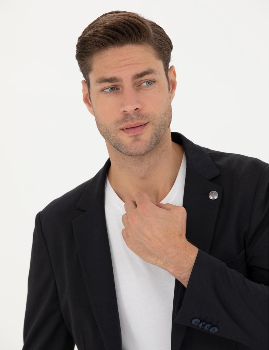 Lacivert Ekstra Slim Fit Blazer Ceket