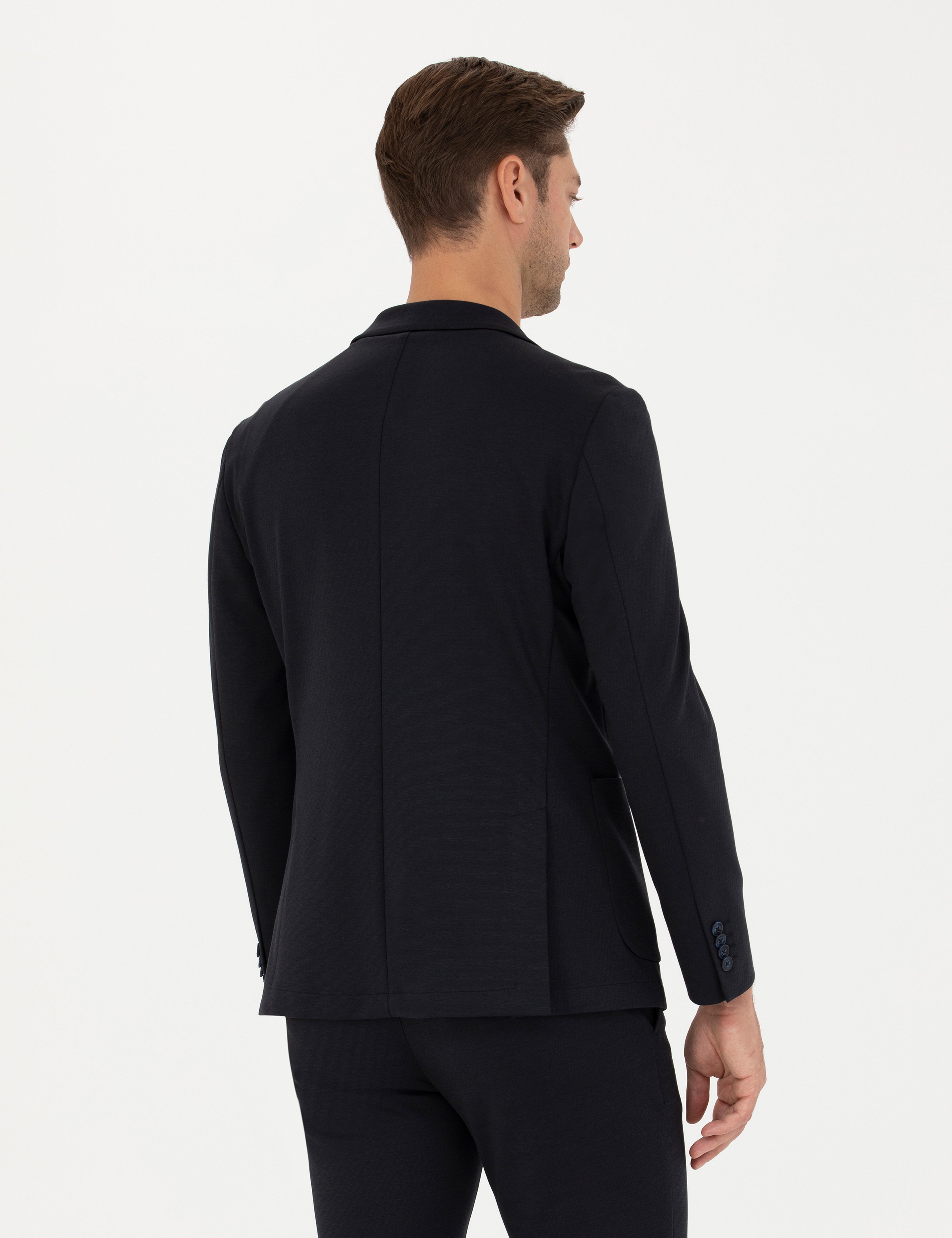 Lacivert Ekstra Slim Fit Blazer Ceket - Image 5