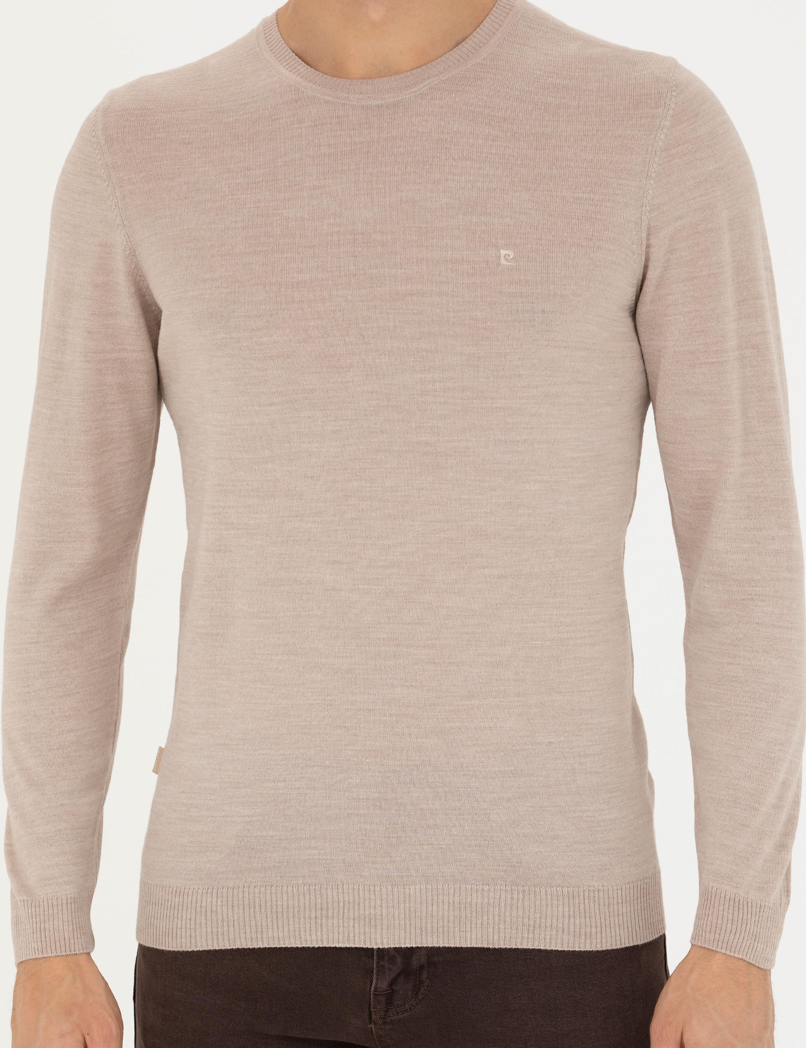 Taş Slim Fit Bisiklet Yaka Yün Karışımlı Basic Triko Kazak