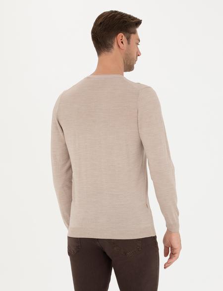 Taş Slim Fit Bisiklet Yaka Yün Karışımlı Basic Triko Kazak - 50270054131