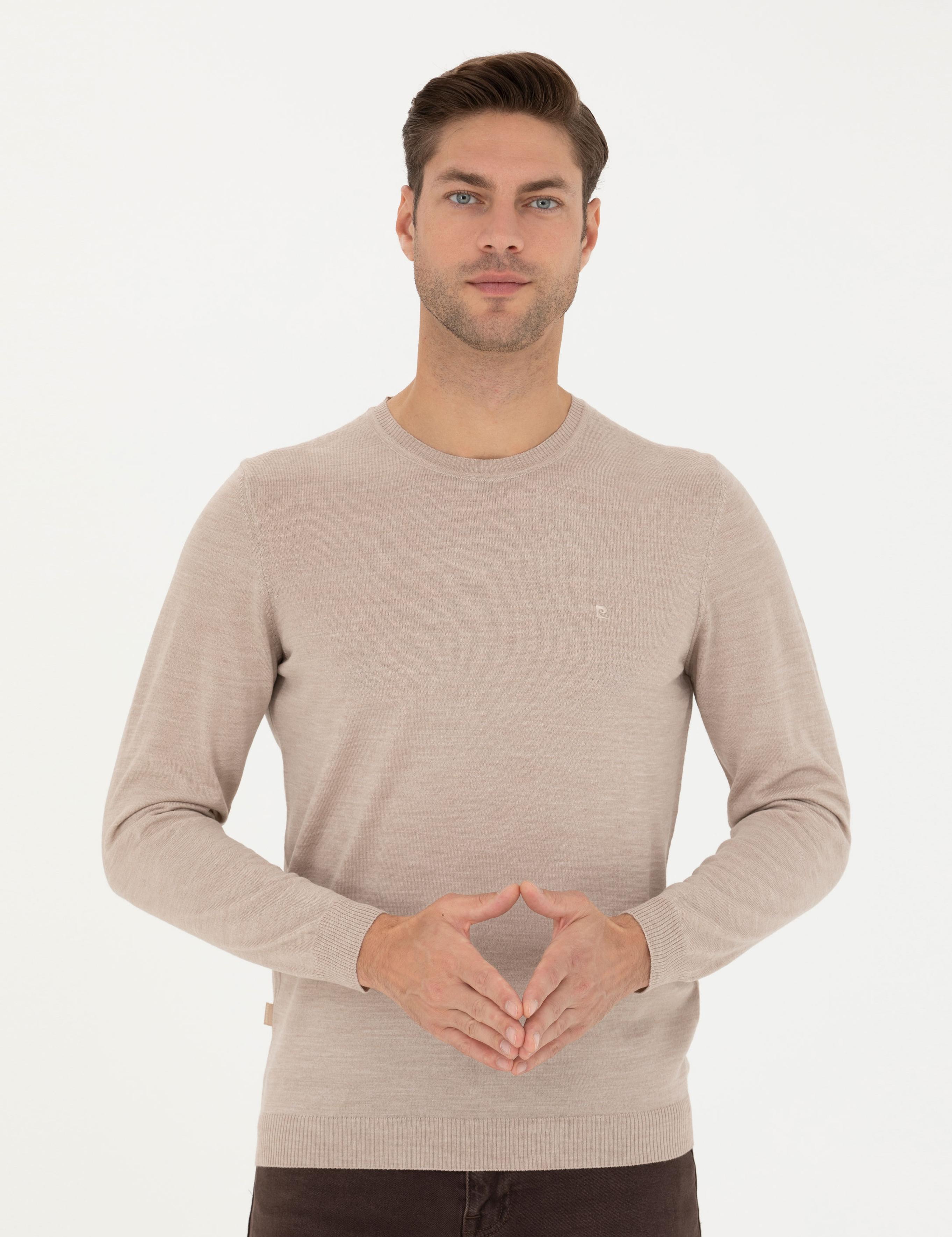 Taş Slim Fit Bisiklet Yaka Yün Karışımlı Basic Triko Kazak