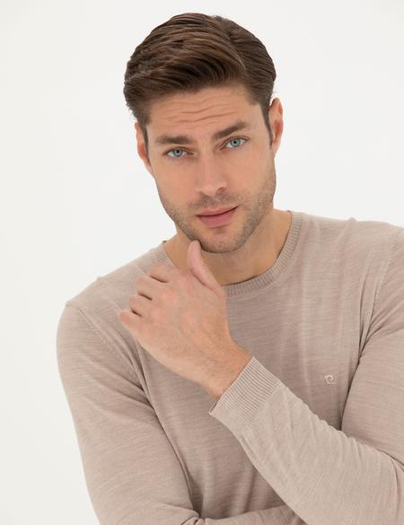 Taş Slim Fit Bisiklet Yaka Yün Karışımlı Basic Triko Kazak - 50270054131