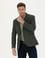 Haki Slim Fit Yün Karışımlı Ceket