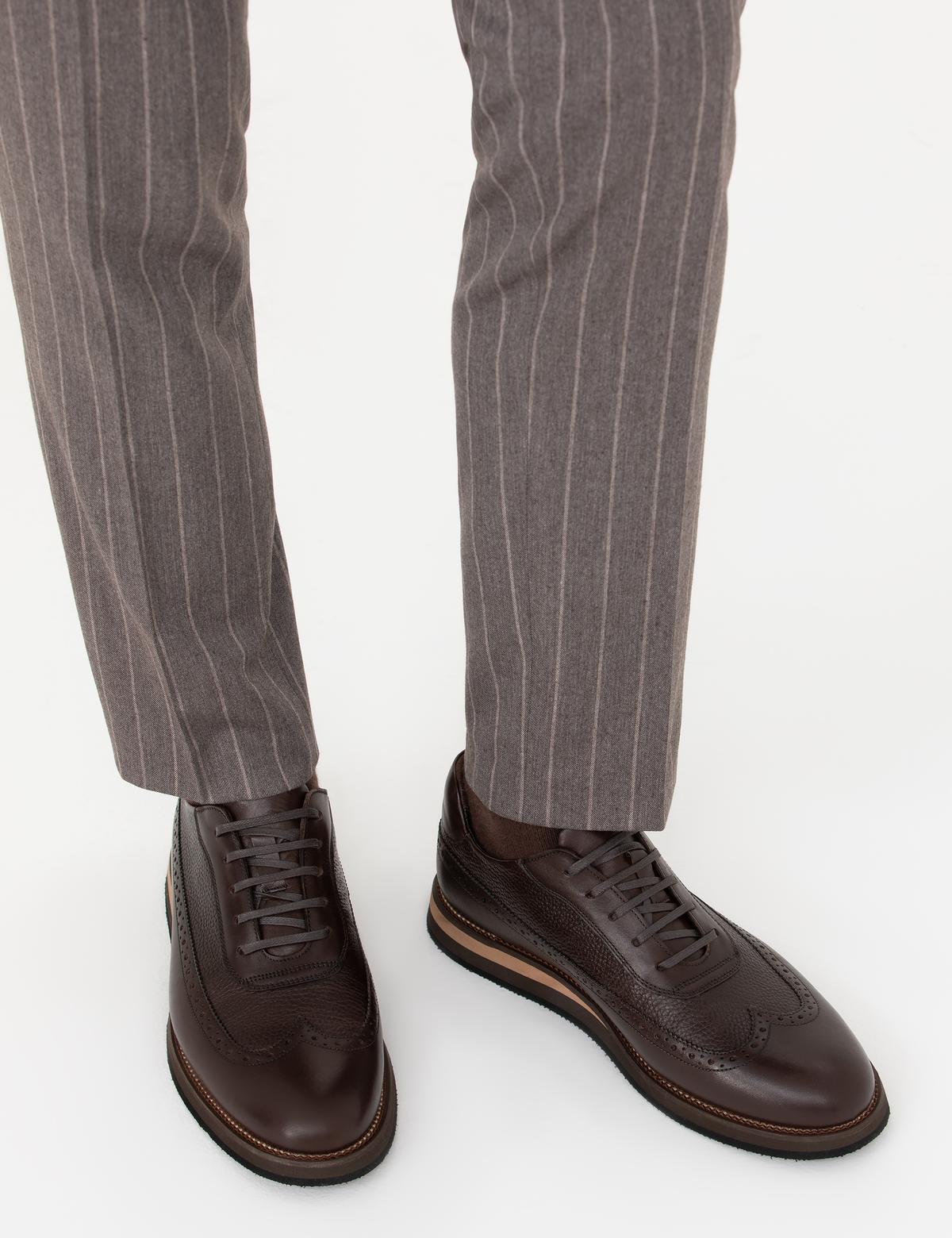 Kahverengi %100 Deri Casual Ayakkabı - 50277432010