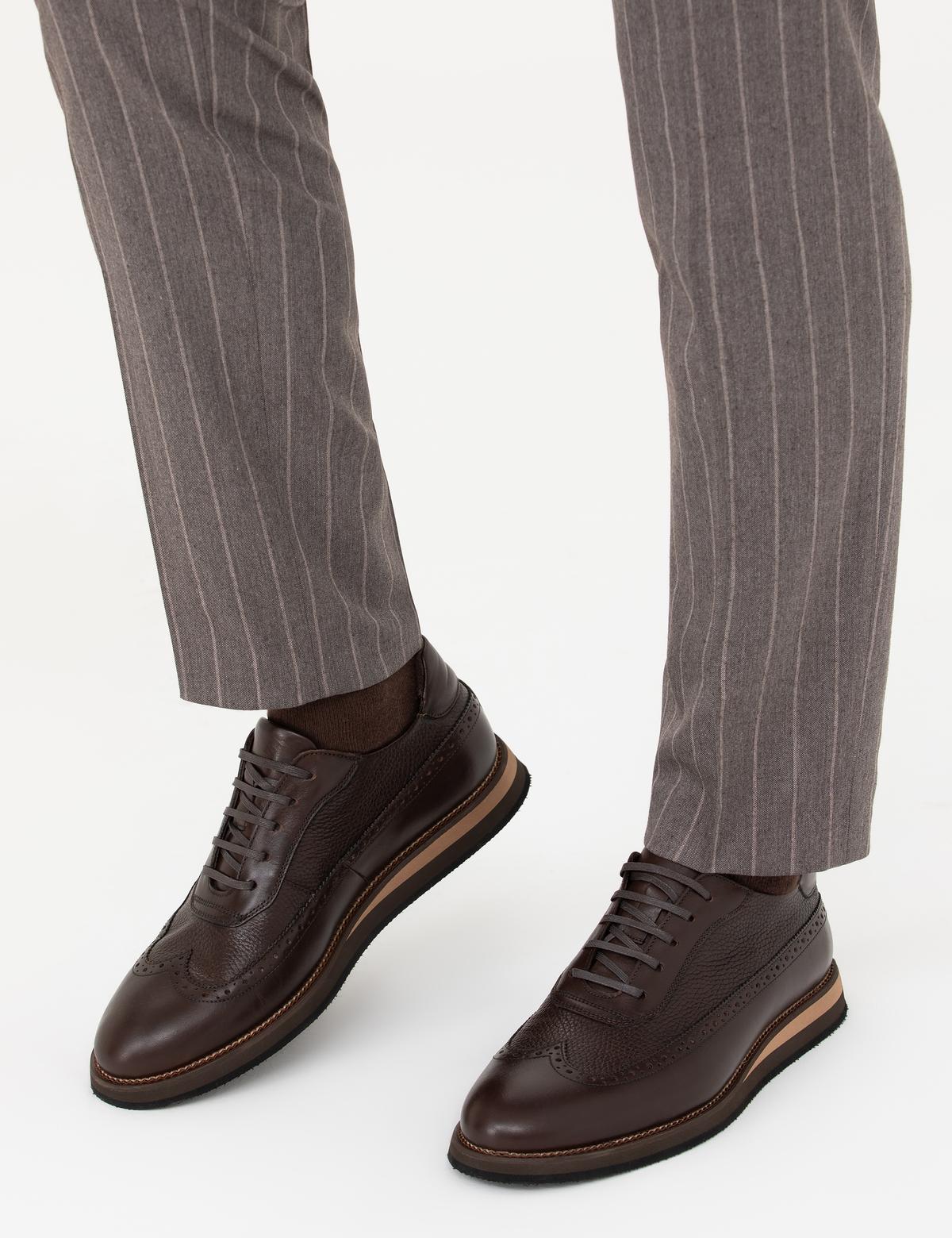 Kahverengi %100 Deri Casual Ayakkabı - 50277432010