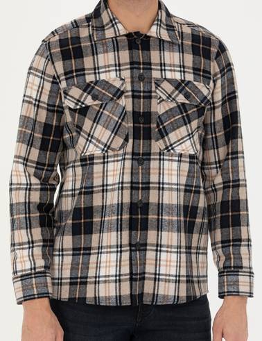 Lacivert Oversize Oduncu Gömlek