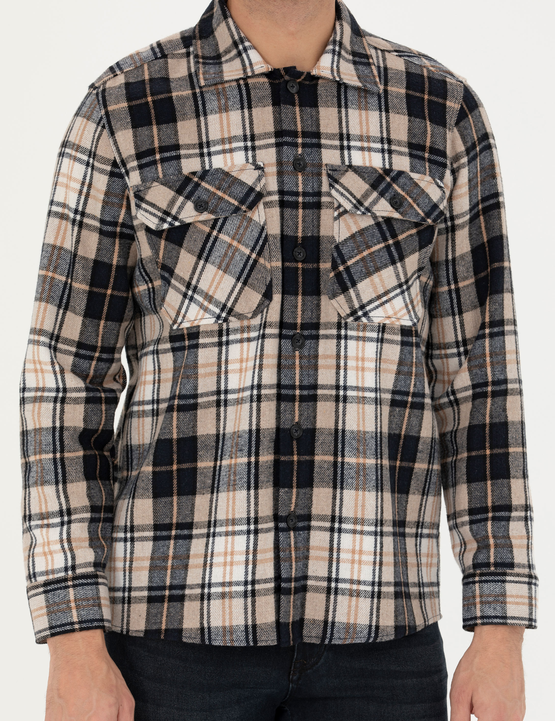 Lacivert Oversize Oduncu Gömlek - Image 6