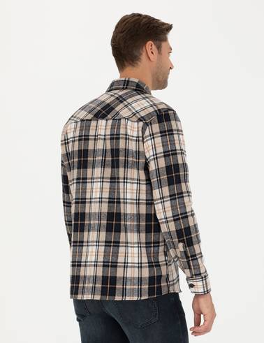 Lacivert Oversize Oduncu Gömlek