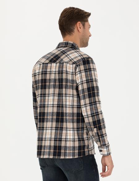 Lacivert Oversize Oduncu Gömlek - 50275763022