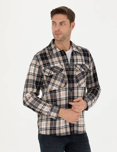 Lacivert Oversize Oduncu Gömlek