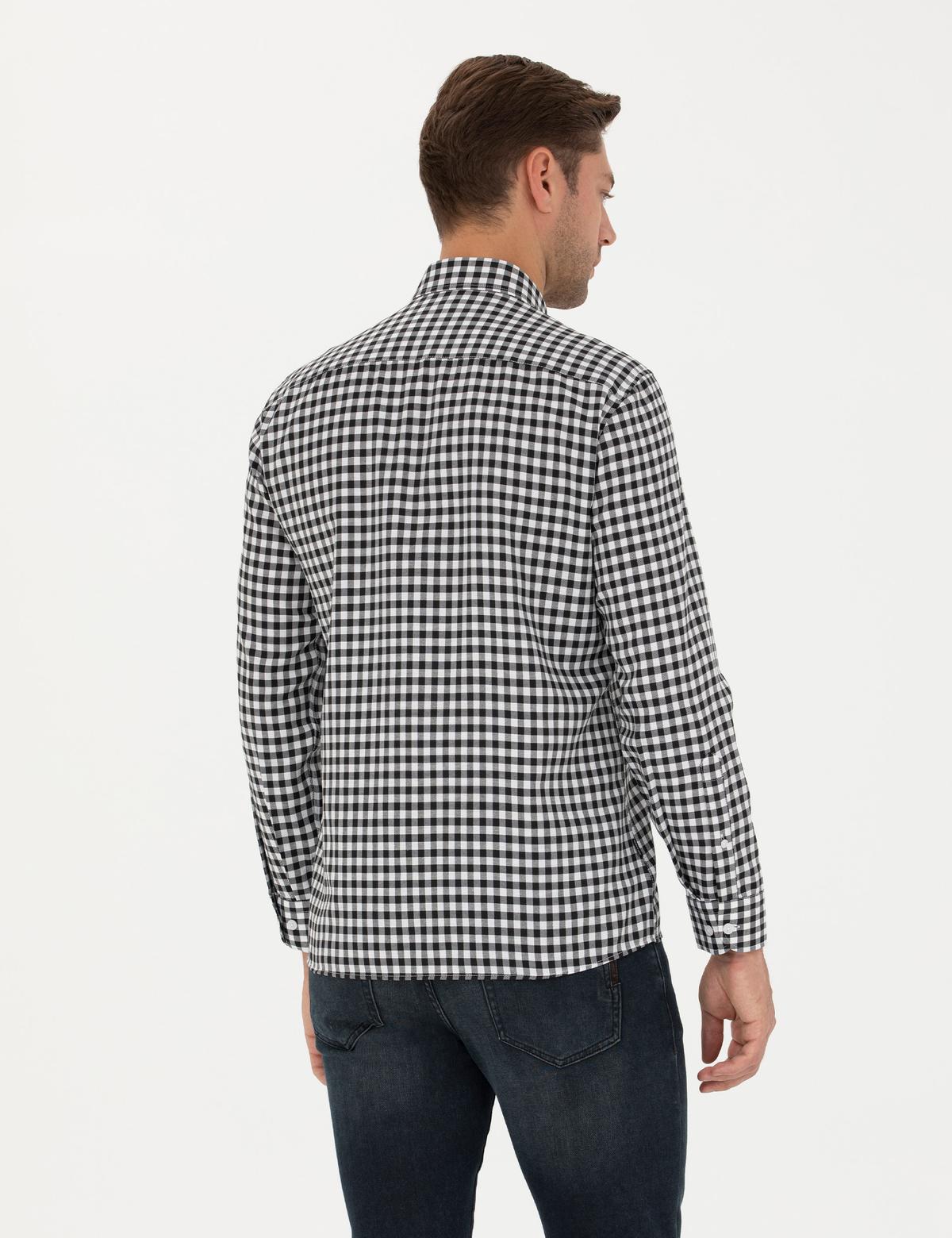 Siyah Regular Fit Uzun Kollu Gömlek - 50277737005