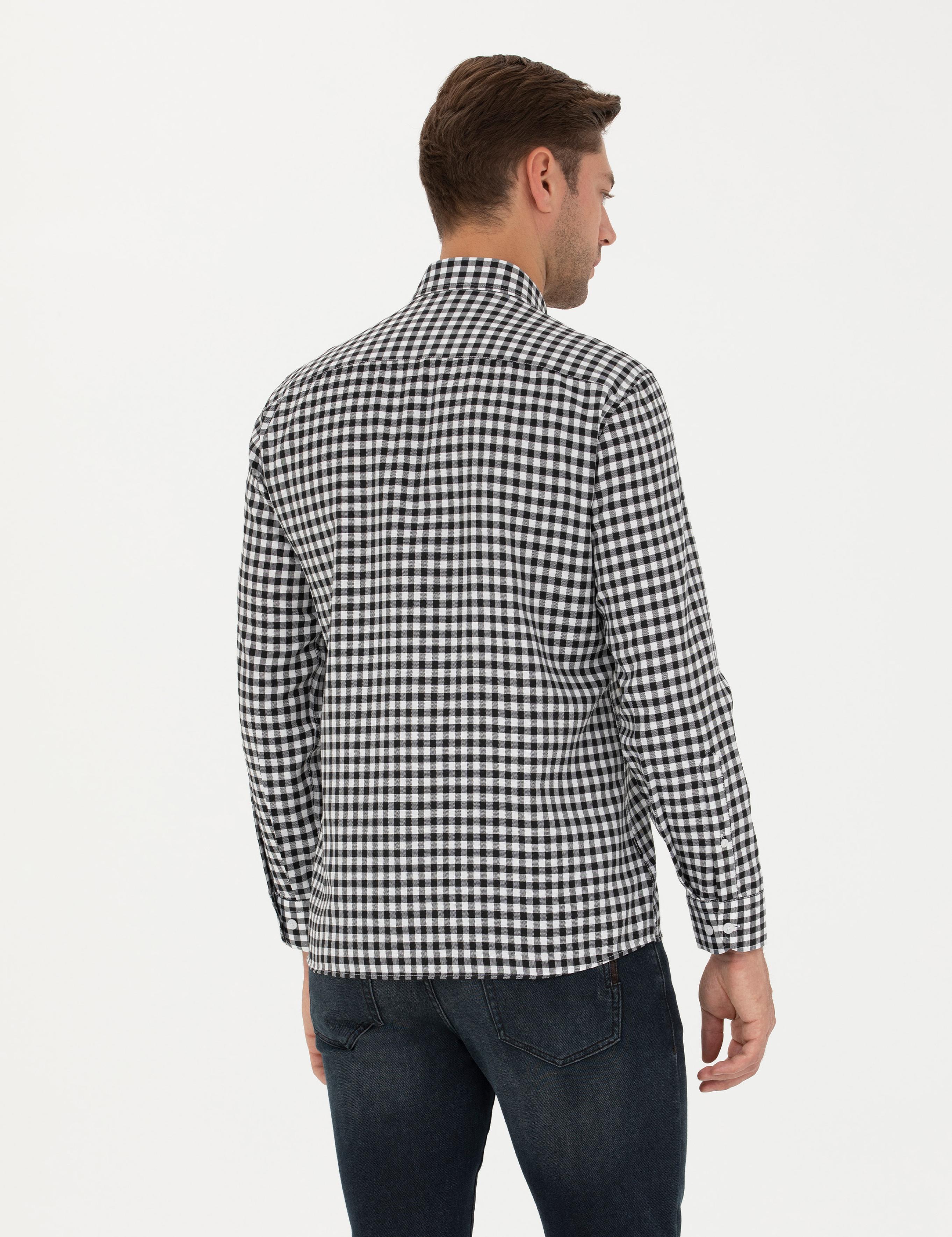 Siyah Regular Fit Uzun Kollu Gömlek