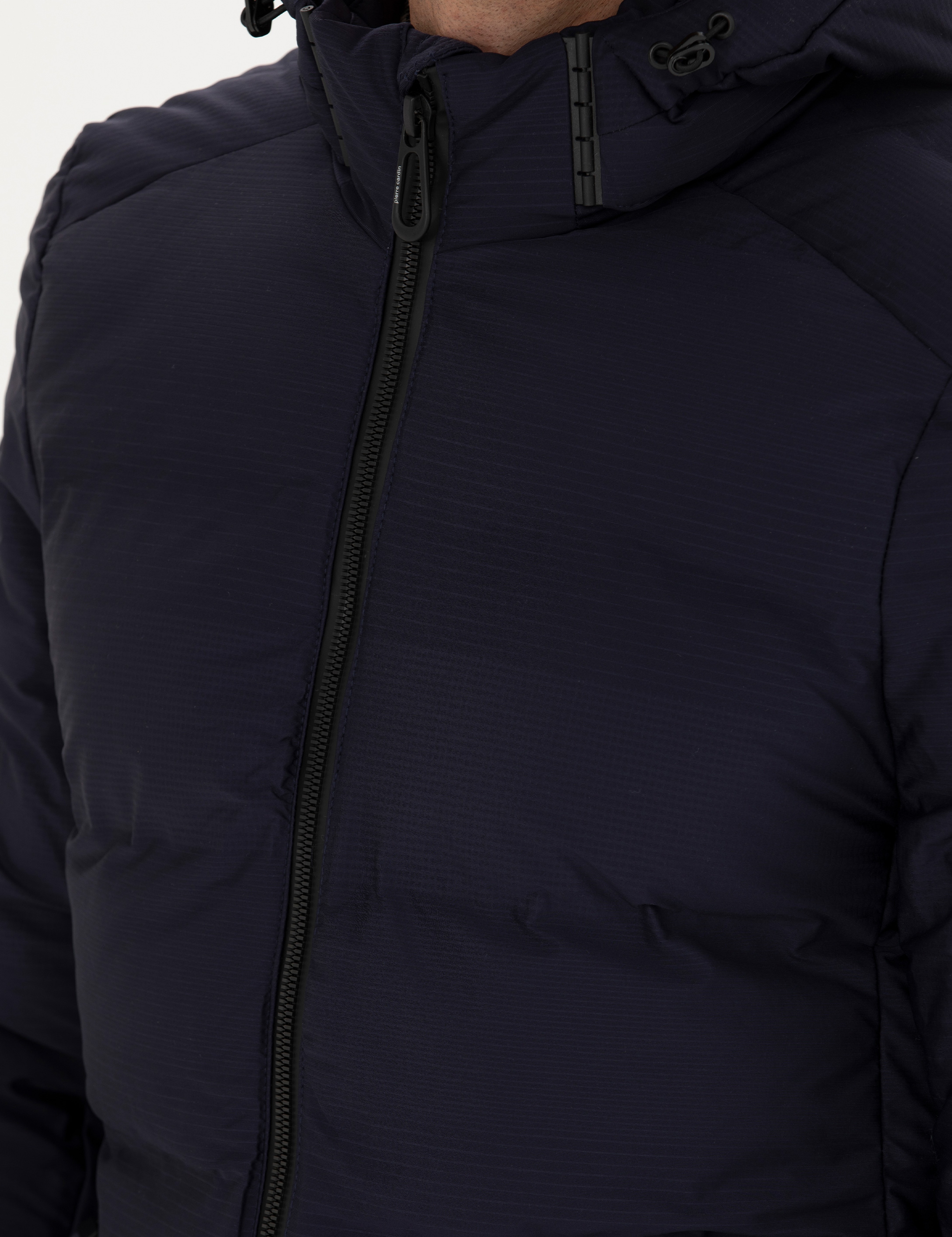 Lacivert Kapüşonlu Şişme Mont - Image 7