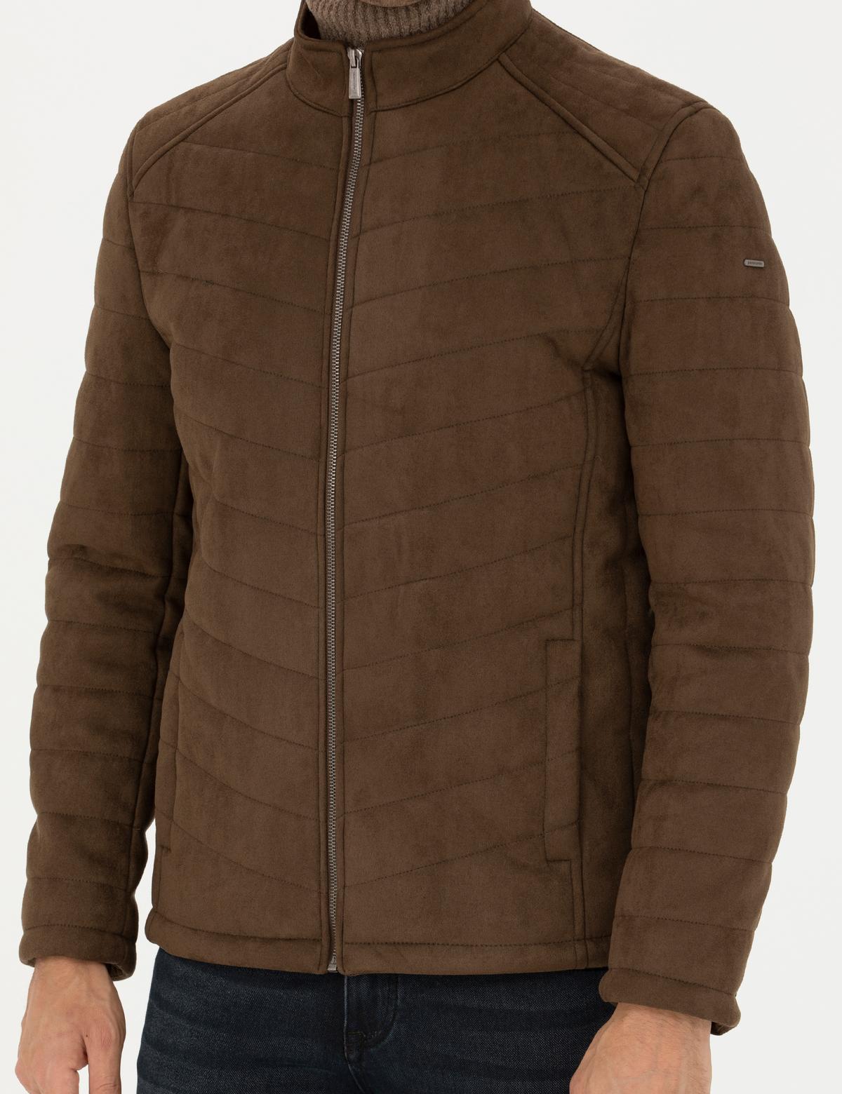 Haki Suni Deri Ceket - 50280257015