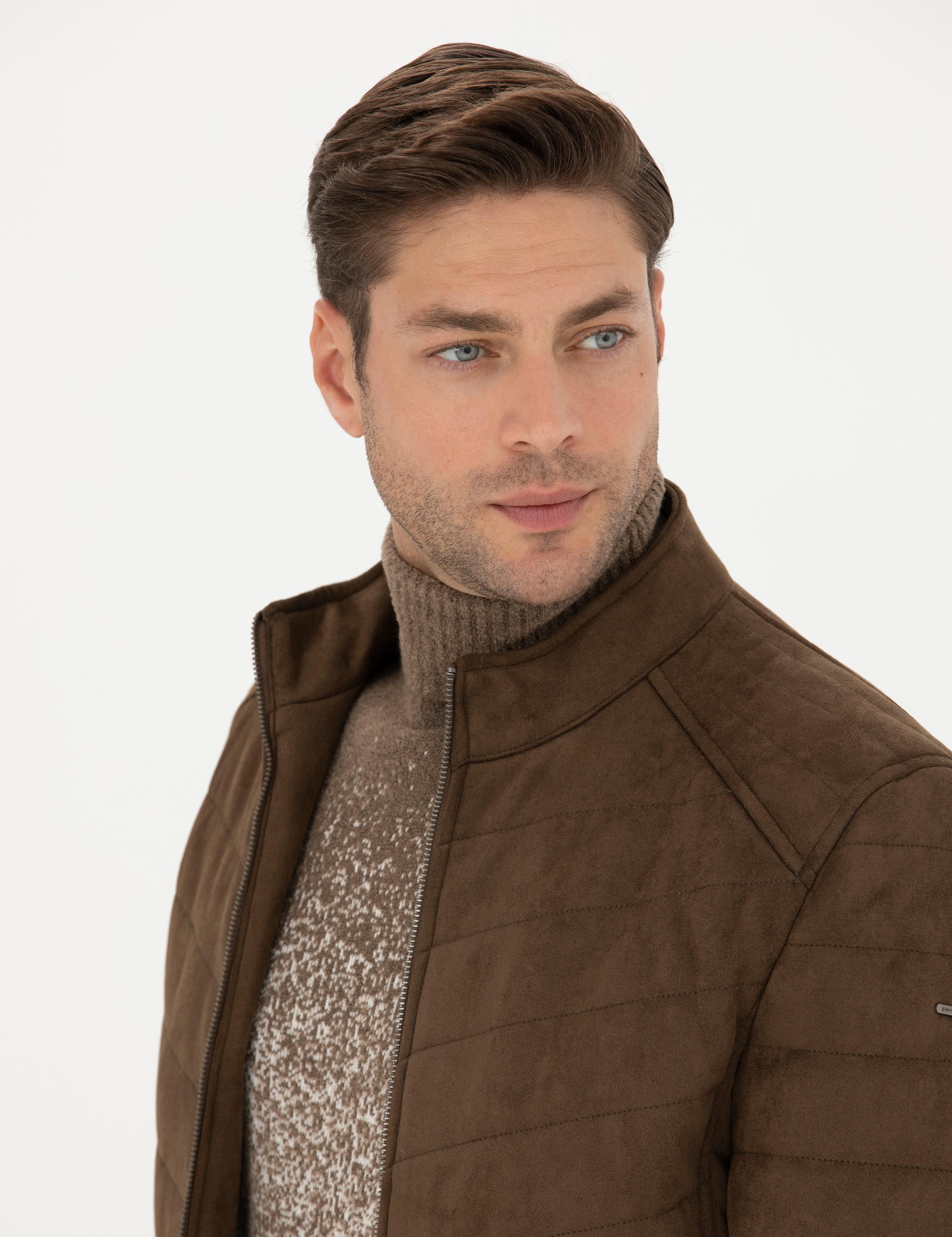 Haki Suni Deri Ceket