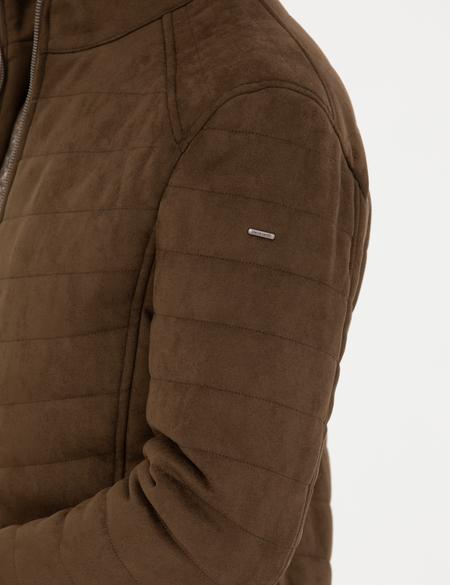 Haki Suni Deri Ceket - 50280257015