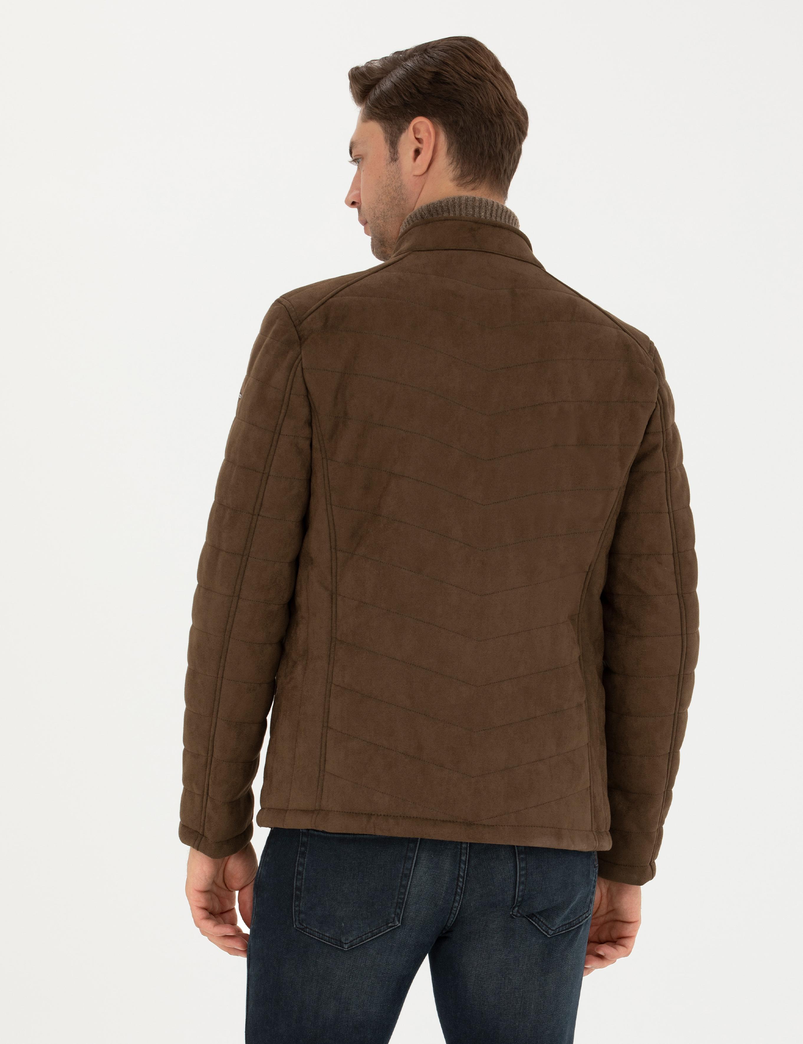 Haki Suni Deri Ceket