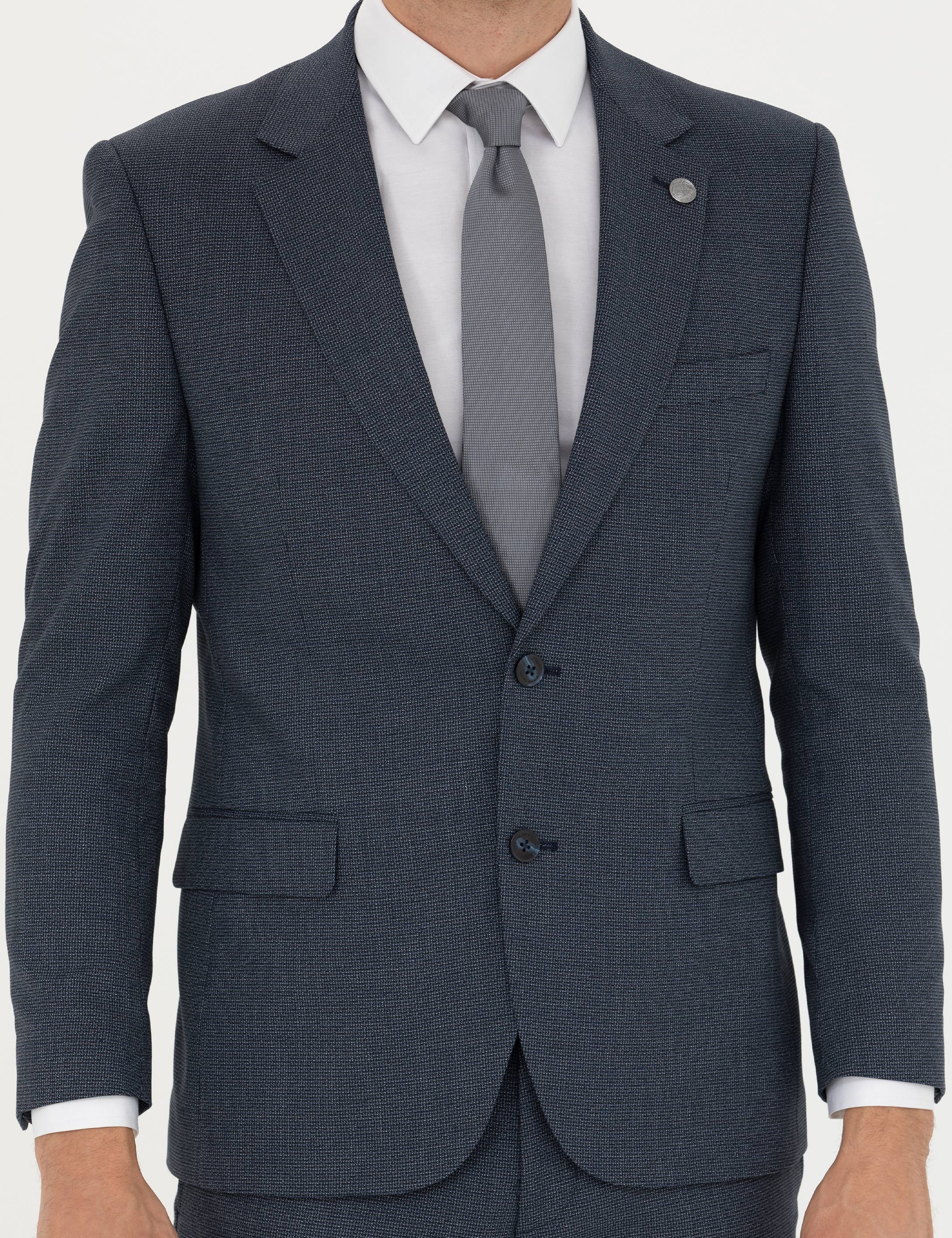 Lacivert Slim Fit Takım Elbise - Image 6