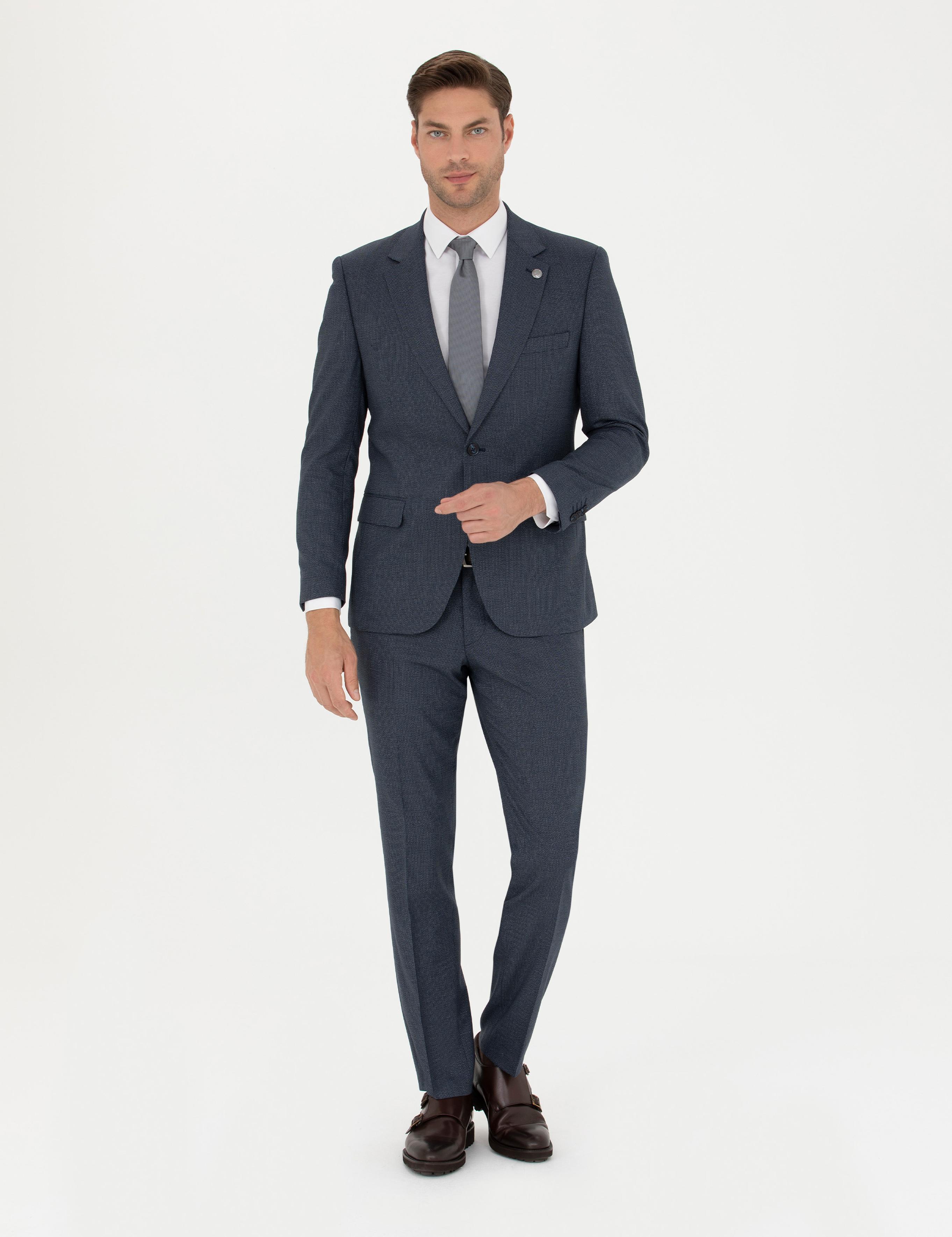 Lacivert Slim Fit Takım Elbise