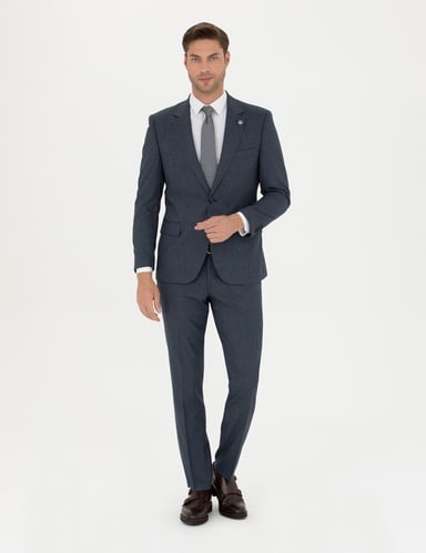Lacivert Slim Fit Takım Elbise