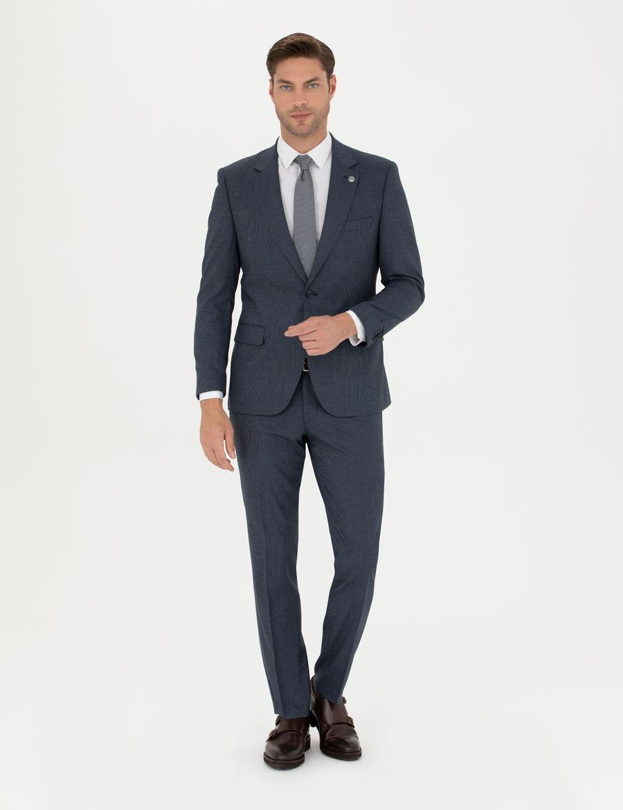 Lacivert Slim Fit Takım Elbise