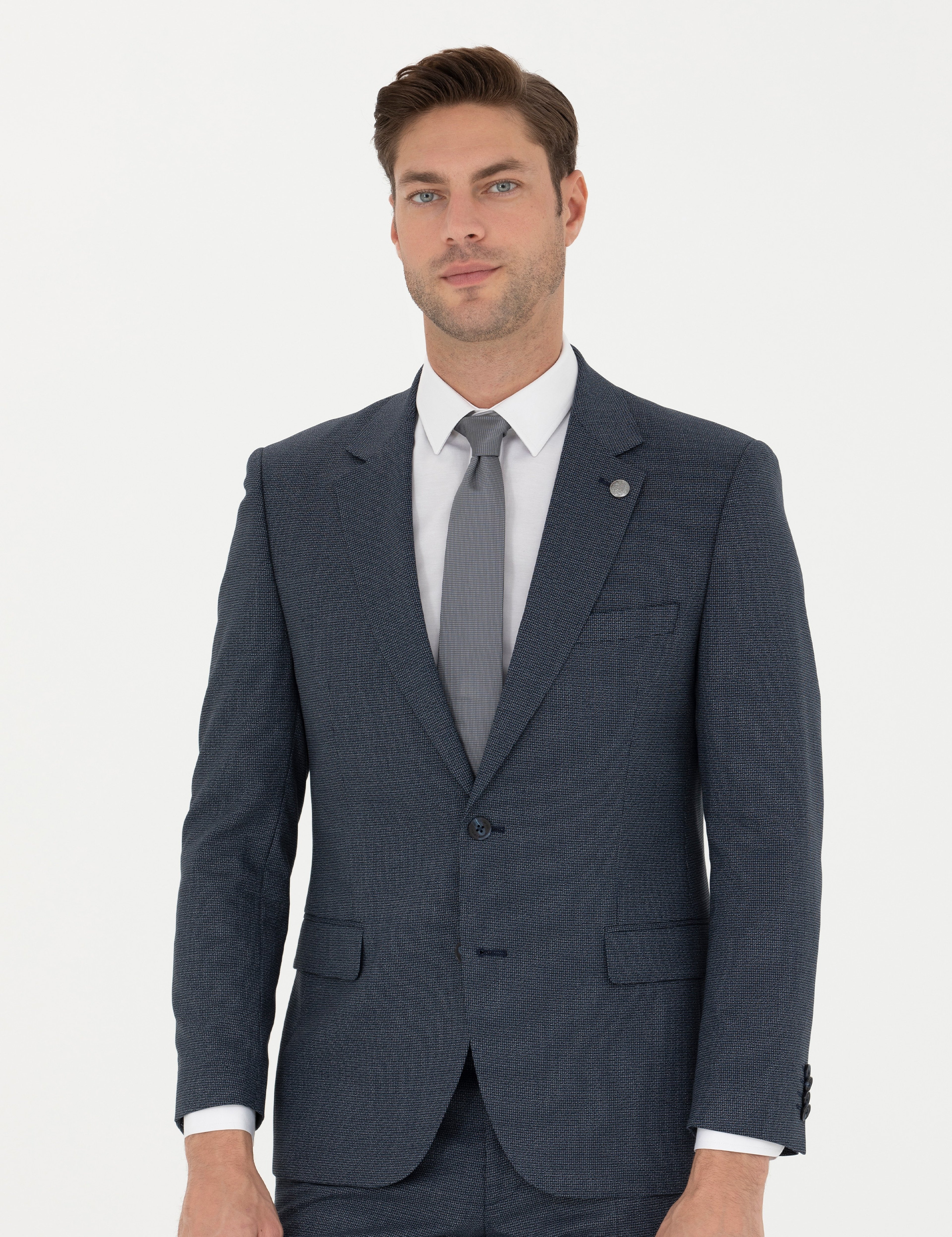 Lacivert Slim Fit Takım Elbise