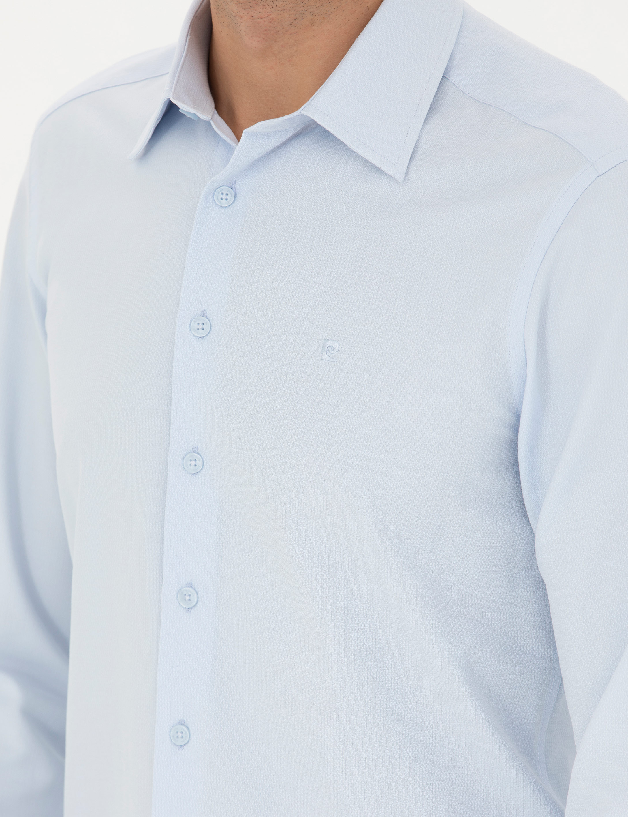 Pierre Cardin Mavi Slim Fit Uzun Kollu Gömlek görsel 7