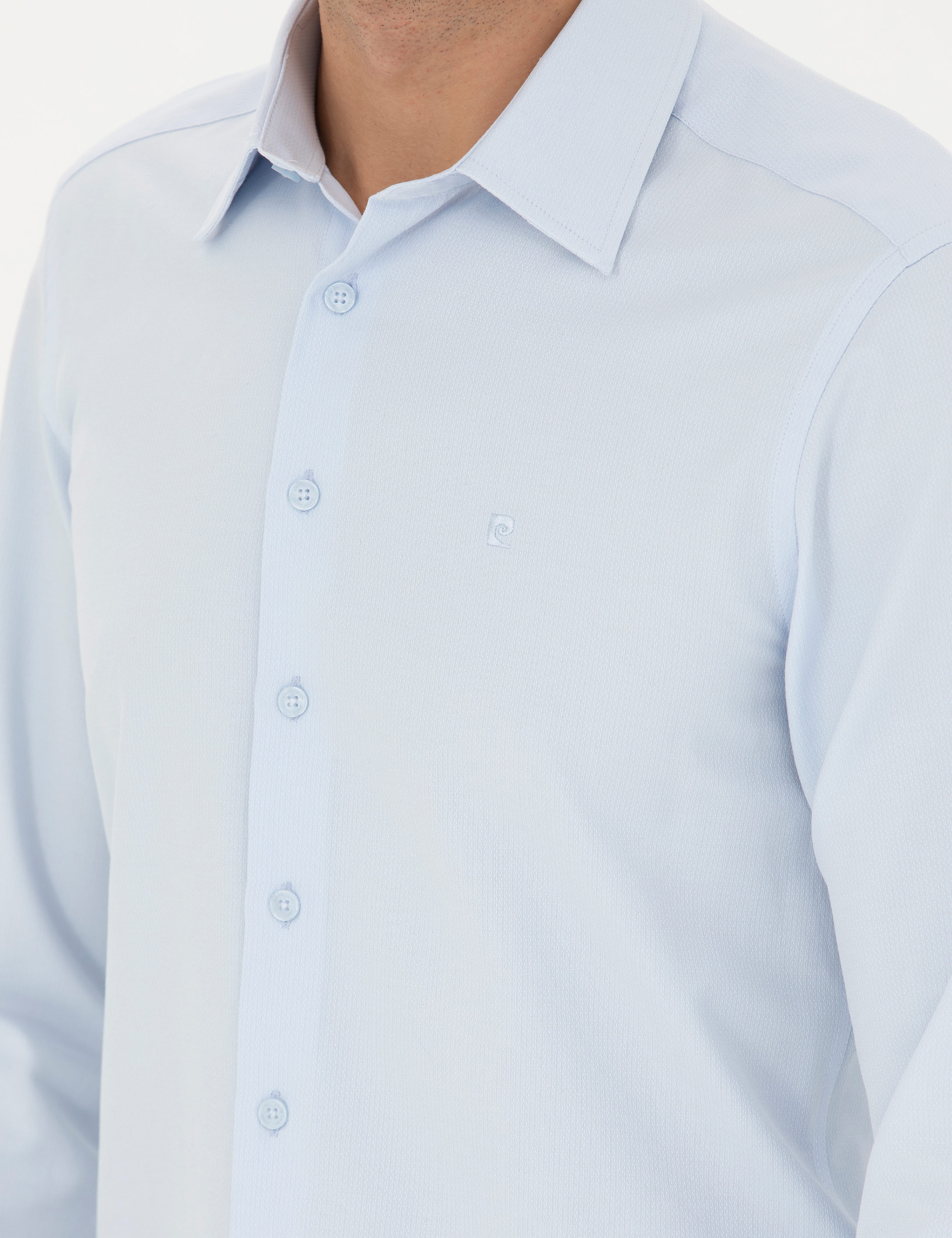 Mavi Slim Fit Uzun Kollu Gömlek - Image 7