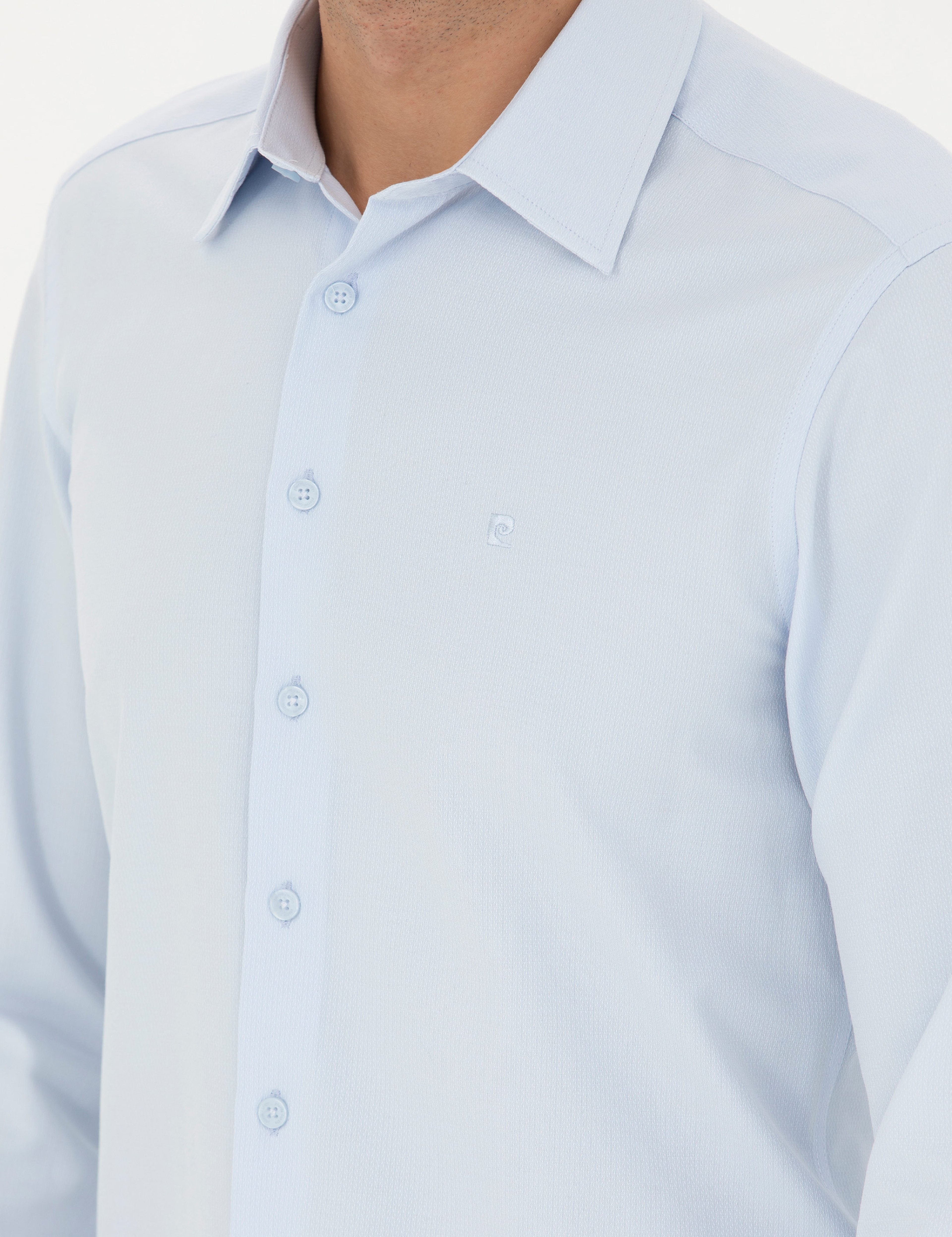 Mavi Slim Fit Uzun Kollu Gömlek