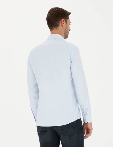 Mavi Slim Fit Uzun Kollu Gömlek