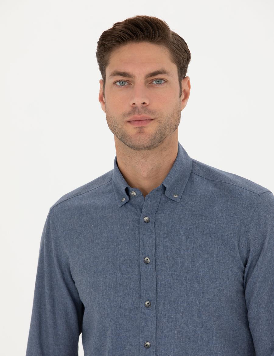 Saks Slim Fit Uzun Kollu Gömlek