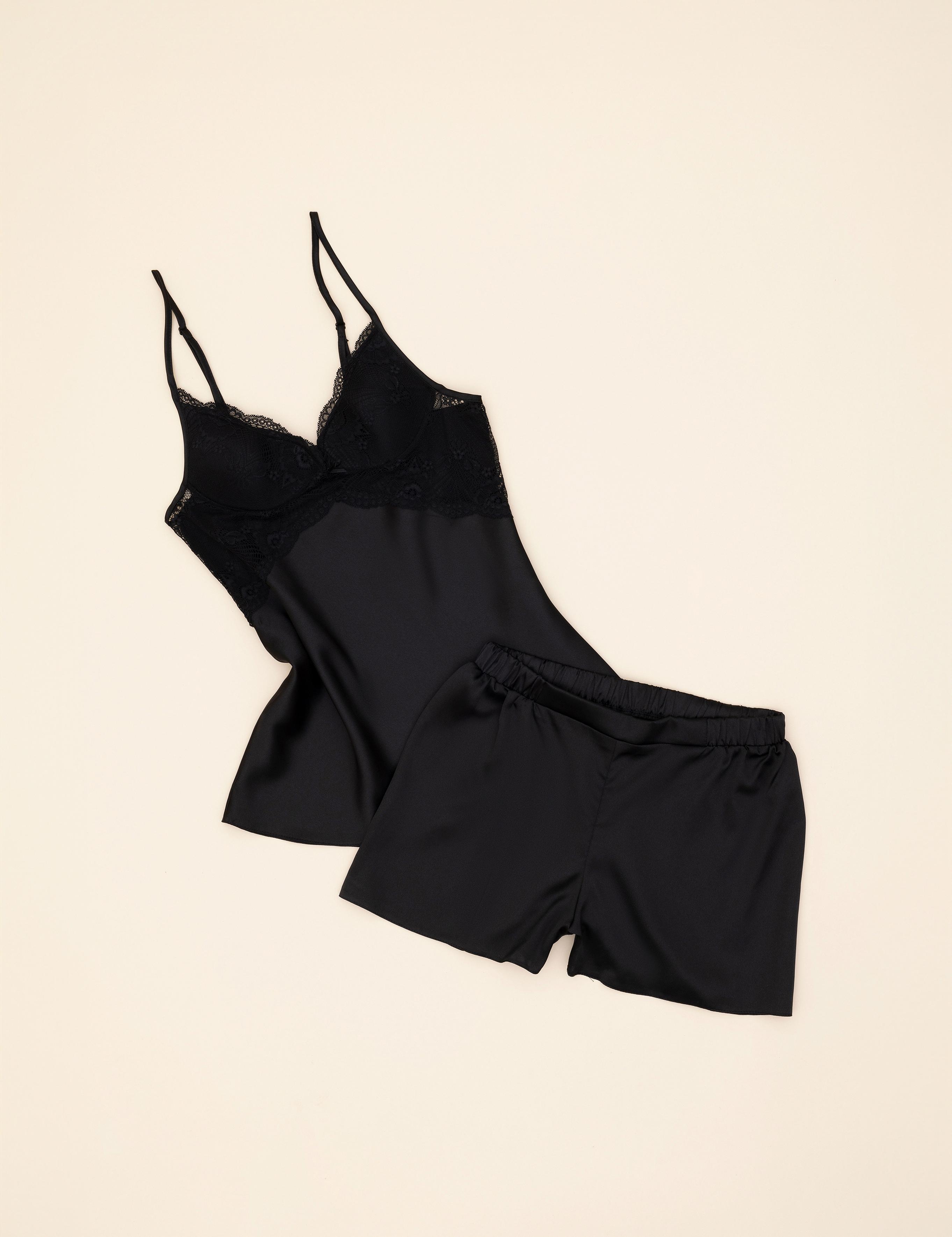 Siyah Saten 4'lü Çeyiz Seti