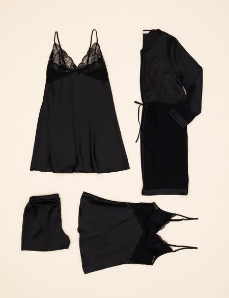 Siyah Saten 4'lü Çeyiz Seti - 50285171001