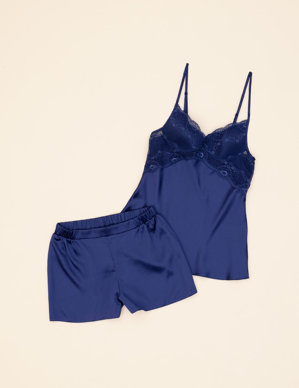 Lacivert Saten 4'lü Çeyiz Seti - 50285171002