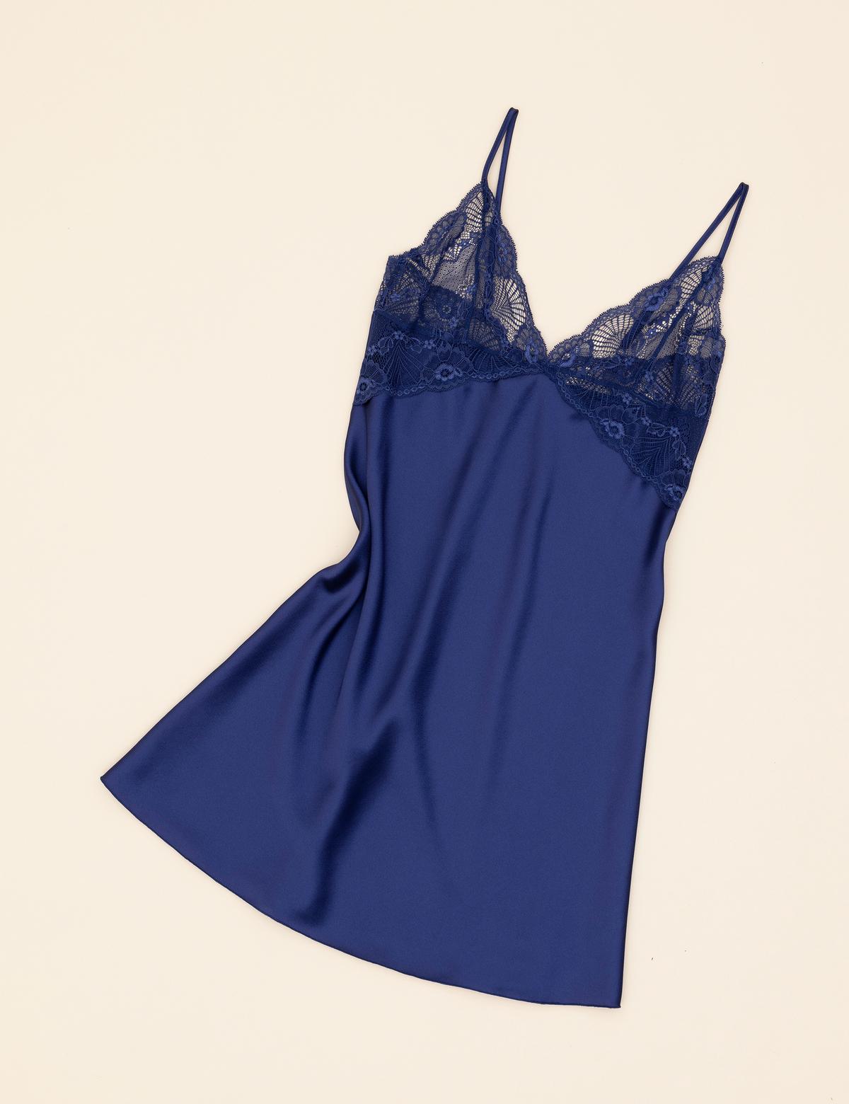 Lacivert Saten 4'lü Çeyiz Seti - 50285171002