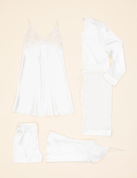 Ekru Saten 4'lü Çeyiz Seti - 50285171003