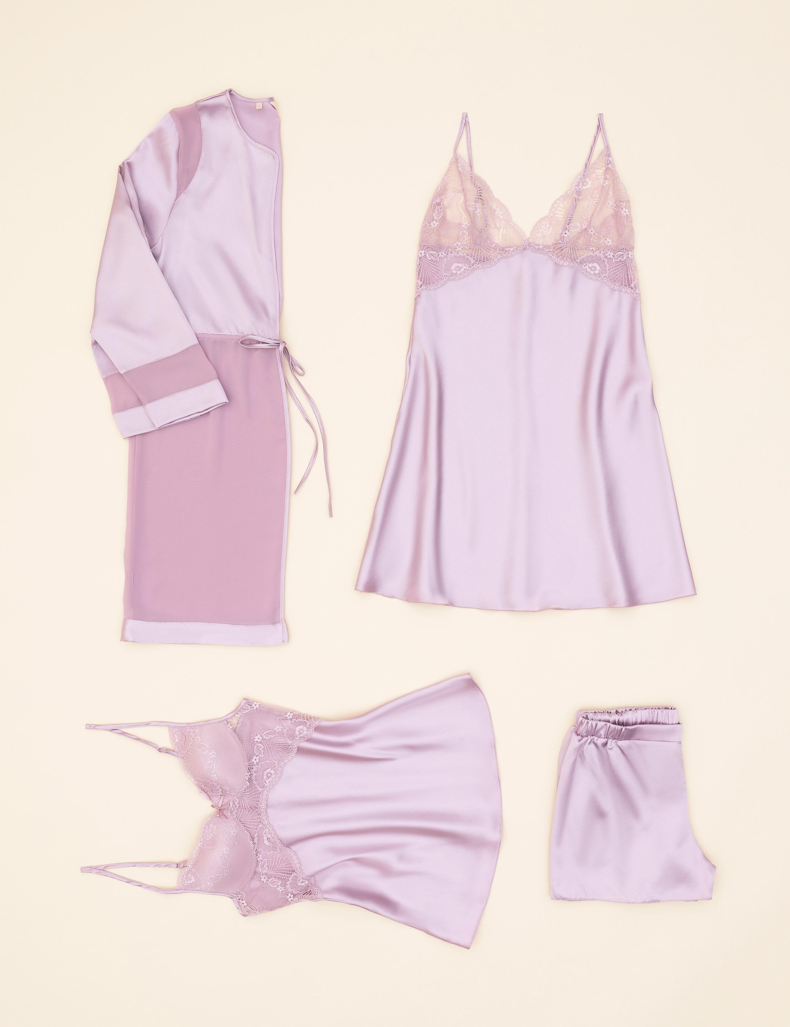 Gül Kurusu Saten 4'lü Çeyiz Seti