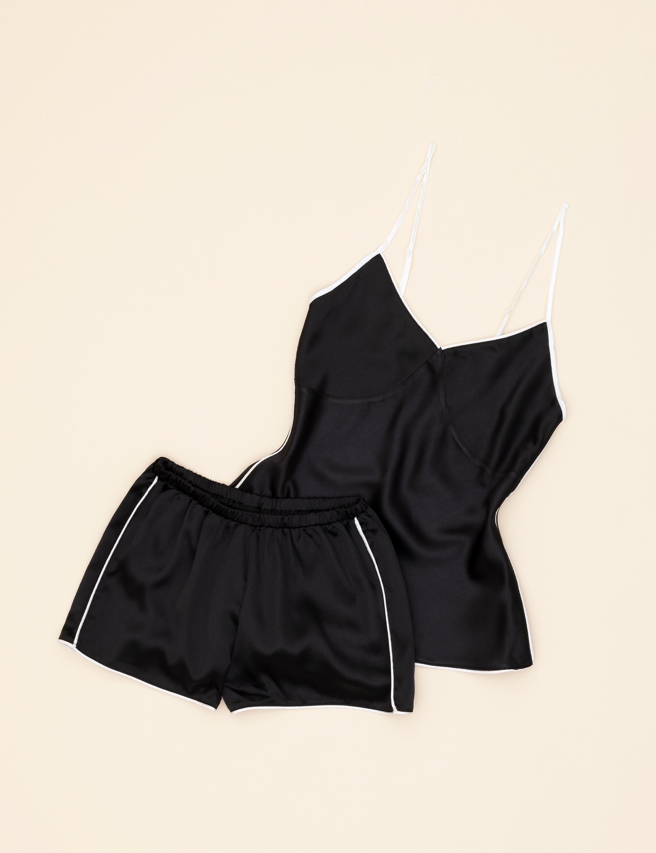 Siyah Saten 4'lü Çeyiz Seti