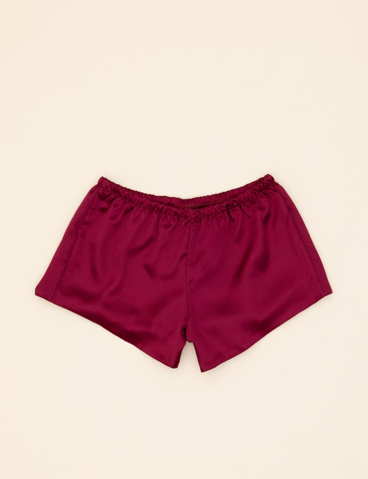 Bordo Şortlu Pijama Takım - 50285177009