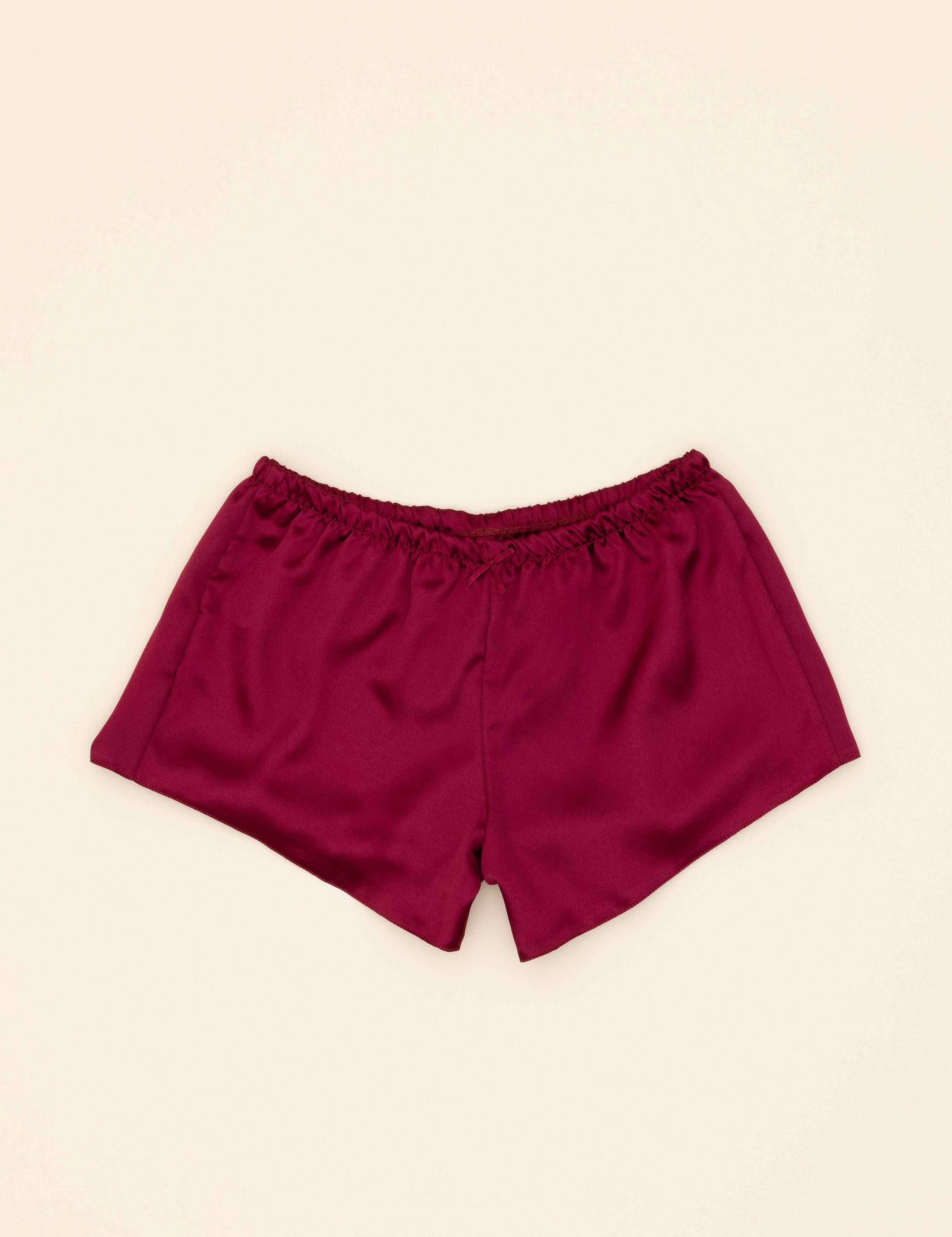 Bordo Şortlu Pijama Takım